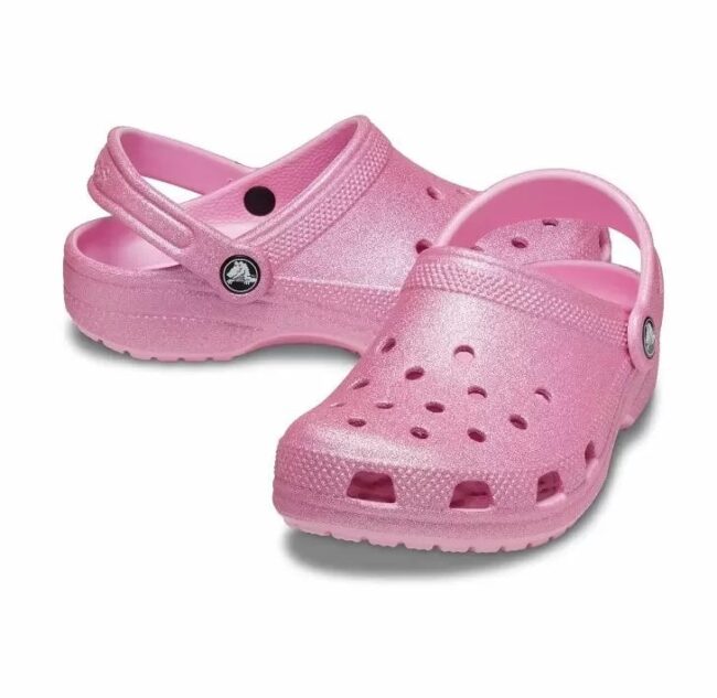 Crocs Classic Glitter Clog Junior Ροζ