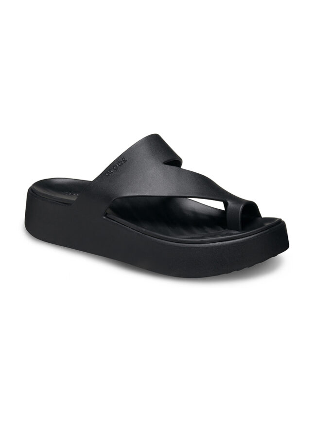 Crocs Getaway Platform Toe Loop Μαύρο