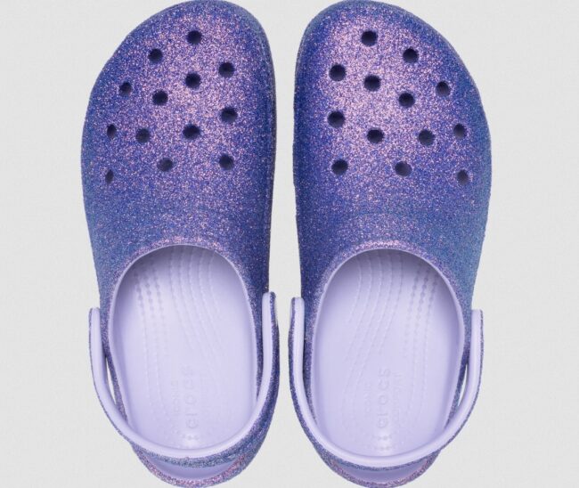 Crocs Platform Iridescent Glitter Clog Μωβ